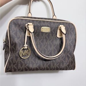 Michael Kors Dark Brown Logo Satchel